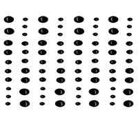 Artemio 11060307 - Lote de 80 Perlas Adhesivas, plástico, Color Negro, 10 x 0,3 x 12,5 cm