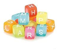 Artemio 11060484 - Juego de 300 Cuentas de Alfabeto, plástico, Multicolor, 10 x 2 x 14 cm