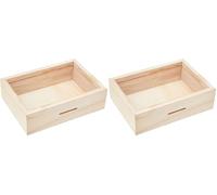 Artemio 14002997 - Hucha de Madera para Decorar (17 x 12 x 5 cm, 17 x 12 x 5 cm), Color Beige (Paquete de 2)