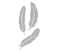 Artemio 18050017 Dies Plumes - 3 Plantillas de Corte, Acero, Plata, 8 x 1 x 22 cm