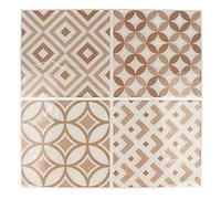 Artemio 4 hojas de mosaico autoadhesivo, beige, 12,5 x 12,5 cm, multicolor, 4 cuadrados