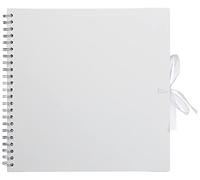 Artemio Álbum de Recortes en Espiral de 30 x 30 cm, Color Blanco, Tela de Fieltro, Papel y Madera