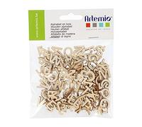 Artemio - Alfabeto de Madera (Letras mayúsculas, 1,3 cm), Color Beige