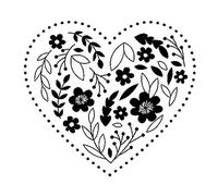 Artemio ARTHC928 ARTHC928 - Sello de Madera con diseño de corazón, Color Negro, 3,7 x 2,5 x 4 cm