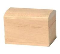 Artemio - Baúl de madera (8 x 6 x 6 cm), color beige