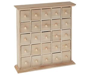 Artemio - Cómoda de Madera, 25 cajones, Color Beige