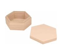 Artemio Conjunto de 3 Cajas hexagonales en Madera 13 cm.