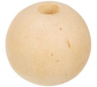 Artemio - Cuentas de Madera de 30 mm, 4 Unidades, Color Beige