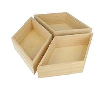 Artemio - Juego de 3 bandejas para Decorar Diamond, Madera, Madera