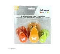 Artemio - Juego de 3 perforadoras (, Metal, Multicolor, 19 x 6 x 16 cm