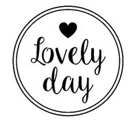 Artemio Lovely Day - Sello, Madera, Negro, 4,5 x 2,5 x 4,5 cm