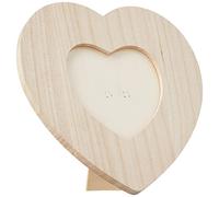 Artémio Marco con Forma de corazón (Madera, 17,5 x 17,5 cm), Color Beige