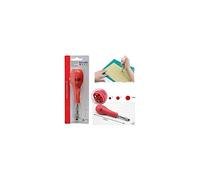 Artemio Perforadora de 3 y 2 mm, 3 Puntos 4, Color Rojo