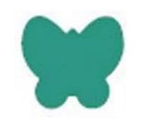 Artemio Perforadora de Palanca pequeña de 1,6 cm, Mariposa #1, Papel, Verde