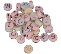 Artemio Perlas Alfabeto rondes-300 pcs, plástico, Multicolor, 10 x 1 x 12 cm