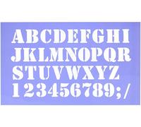 Artemio plantilla Home déco-alphabet Industrial, azul, 25 x 0,2 x 42 cm