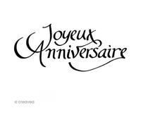 Artemio Sello de Madera, Feliz cumpleaños, Negro, 2,5 x 3,7 x 7,4 cm