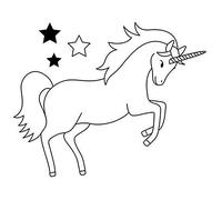 Artemio Sello de madera - Unicornio