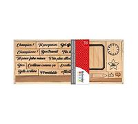 Artemio Set 20 Wooden Stamps School