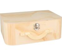 Artemio - Valisette de Madera con asa, Caja de Almacenamiento, 25 x 18 x 9 cm, Color Natural