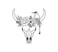 Artemio Wood Stamp G Viva La Vida Buffalo Head