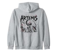 Artemis Cazadora Lunar Mitología Griega Estética Sudadera con Capucha