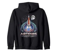 Artemis II 2026 Misión de Lanzamiento de Cohetes a la Luna Artemis 2 Sudadera con Capucha