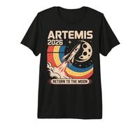 Artemis II Lanzamiento de Regreso a la Luna 2026 Camiseta Premium