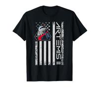 Artemis II Patch USA Bandera Back To The Moon Patriotica Camiseta