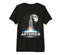 Artemis III 3 2027 Retro Espacio Tierra Baja Órbita Camiseta Premium
