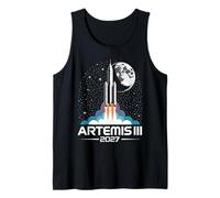 Artemis III 3 2027 Retro Espacio Tierra Baja Órbita Camiseta sin Mangas
