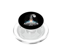 Artemis III 3 2027 Retro Espacio Tierra Baja Órbita PopSockets PopGrip para MagSafe