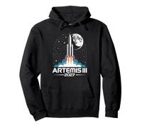 Artemis III 3 2027 Retro Espacio Tierra Baja Órbita Sudadera con Capucha