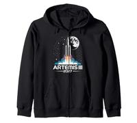 Artemis III 3 2027 Retro Espacio Tierra Baja Órbita Sudadera con Capucha