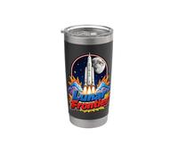 Artemis III Lunar Frontier Space Rocket Moon Mission Vaso térmico de acero inoxidable de doble pared