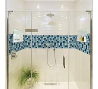 ARTEMIS - Lote de 6 pegatinas adhesivas para azulejos de cemento (6 frisos de 10 x 60 cm), diseño de mosaico