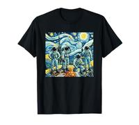 Artemis Space Astronaut Space Suit Starry Night Graphic Art Camiseta
