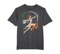 Artemisa Diosa Griega Caza Dioses mitología Antigua Grecia Camiseta, Hombre Tallas Grandes, Jaspeado Oscuro, 2X Alto