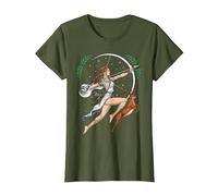 Artemisa Diosa Griega Caza Dioses mitología Antigua Grecia Camiseta, Mujer, Verde Oliva, S