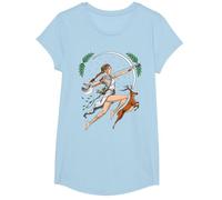 Artemisa Diosa Griega Caza Dioses mitología Antigua Grecia Camiseta, Niñas, Azul Bebé, S