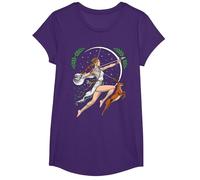 Artemisa Diosa Griega Caza Dioses mitología Antigua Grecia Camiseta, Niñas, Morado, XS