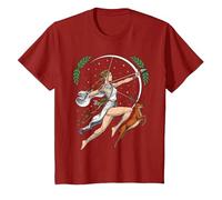 Artemisa Diosa Griega Caza Dioses mitología Antigua Grecia Camiseta, Niños, Arándano, 2 años