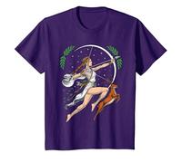Artemisa Diosa Griega Caza Dioses mitología Antigua Grecia Camiseta, Niños, Morado, 2 años