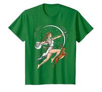 Artemisa Diosa Griega Caza Dioses mitología Antigua Grecia Camiseta, Niños, Verde Kelly, 3 años