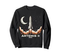 Artemisa II Misión Luna 2026 Cohete Espacial Vintage Sudadera