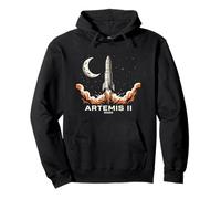 Artemisa II Misión Luna 2026 Cohete Espacial Vintage Sudadera con Capucha