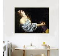 Artemisia Gentileschi "Marie Madeleine", lienzo impreso, póster, fondo, decoración de pared para el hogar y la sala de estar (40 x 60 cm/sin marco)