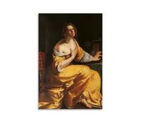 Artemisia Gentileschi - Póster impermeable para pared, impresión en casa, a prueba de humedad, fácil de instalar y resistente a la decoloración, estilo sin marco, 60 x 90 cm