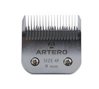 Artero cuchilla A5 de acero para máquina de cortar pelo, n.º 4F 9 mm | Compatible con Andis, Moser, Heiniger, Oster y Aesculap Fav5, corte largo liso y sin marcas, perros, gatos y barbería