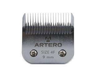 Artero cuchilla A5 de acero para máquina de cortar pelo, n.º 4F 9 mm | Compatible con Andis, Moser, Heiniger, Oster y Aesculap Fav5, corte largo liso y sin marcas, perros, gatos y barbería